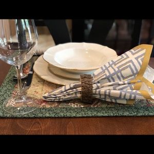 Decorative Wooden Napkin Rings -Set of Eight